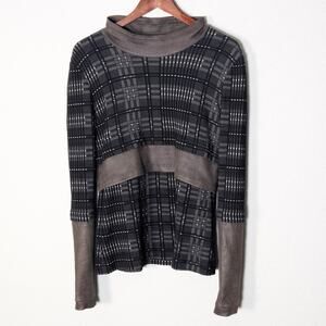 Beate Heymann Women’s Top US 8 Avant-Garde Streetwear Indie Luxury Artsy Plaid